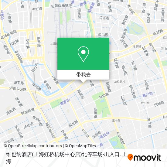 维也纳酒店(上海虹桥机场中心店)北停车场-出入口地图