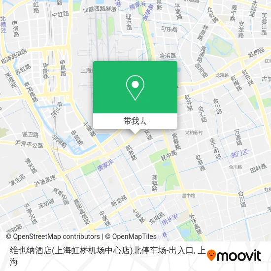 维也纳酒店(上海虹桥机场中心店)北停车场-出入口地图