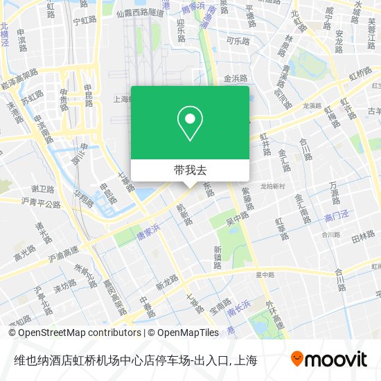 维也纳酒店虹桥机场中心店停车场-出入口地图