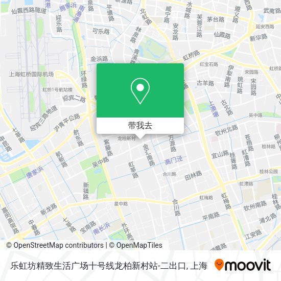 乐虹坊精致生活广场十号线龙柏新村站-二出口地图