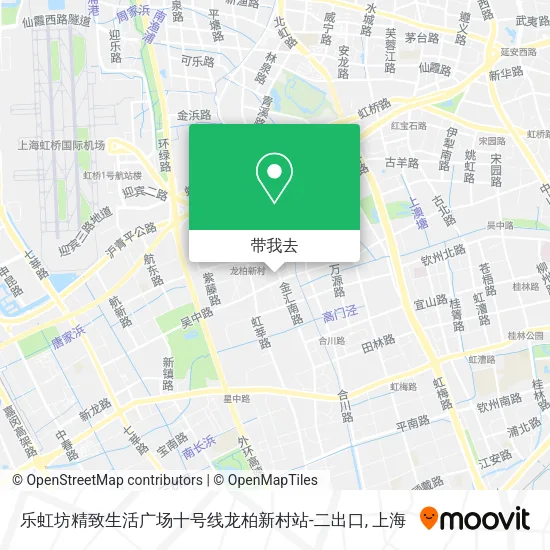 乐虹坊精致生活广场十号线龙柏新村站-二出口地图