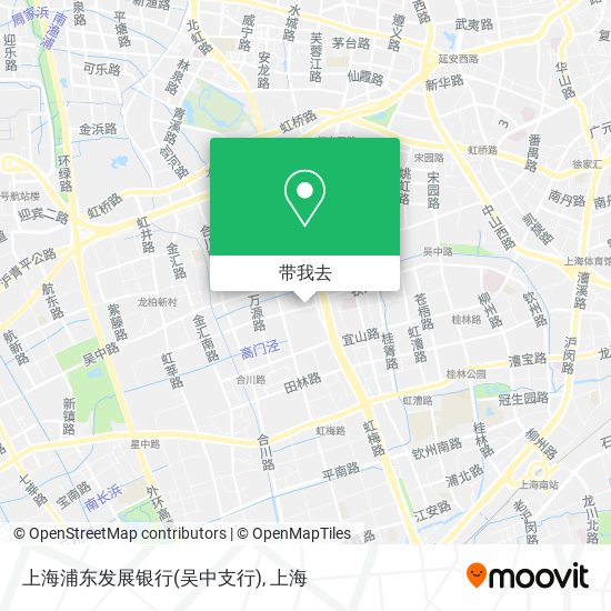 上海浦东发展银行(吴中支行)地图