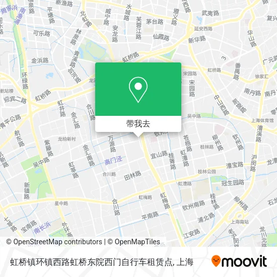 虹桥镇环镇西路虹桥东院西门自行车租赁点地图