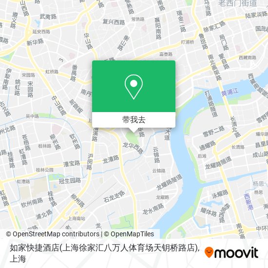 如家快捷酒店(上海徐家汇八万人体育场天钥桥路店)地图