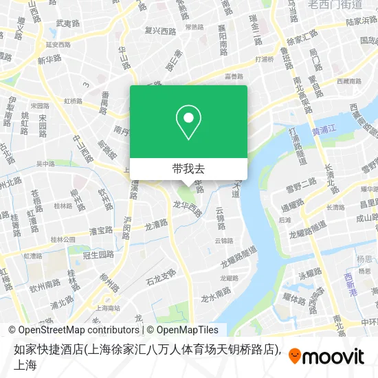 如家快捷酒店(上海徐家汇八万人体育场天钥桥路店)地图
