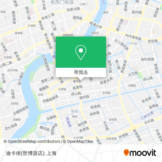 迪卡侬(世博源店)地图