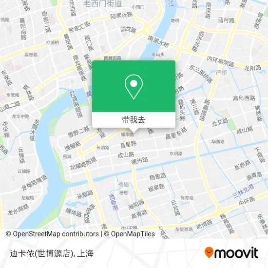 迪卡侬(世博源店)地图