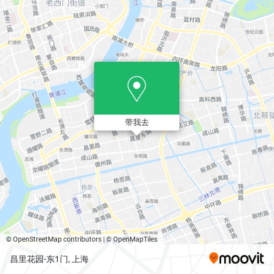 昌里花园-东1门地图
