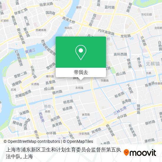 上海市浦东新区卫生和计划生育委员会监督所第五执法中队地图