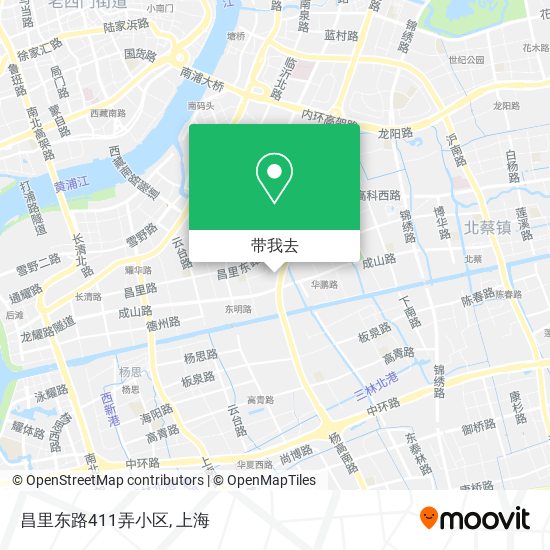 昌里东路411弄小区地图