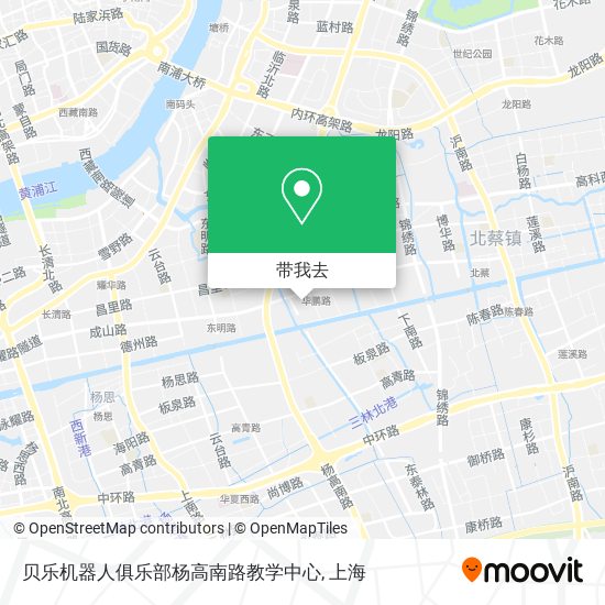 贝乐机器人俱乐部杨高南路教学中心地图