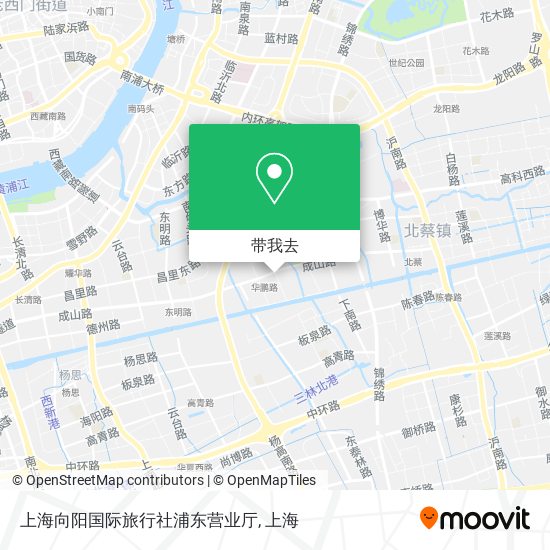 上海向阳国际旅行社浦东营业厅地图