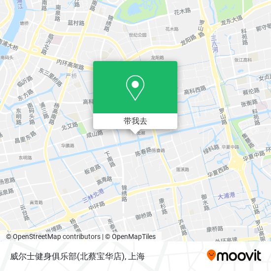 威尔士健身俱乐部(北蔡宝华店)地图