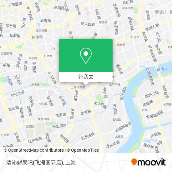 清沁鲜果吧(飞洲国际店)地图