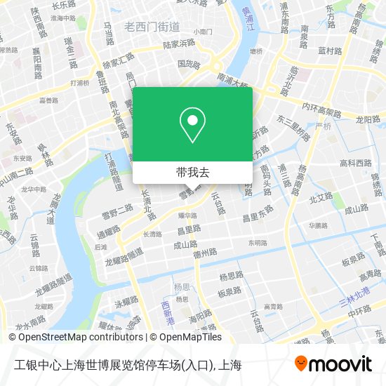工银中心上海世博展览馆停车场(入口)地图