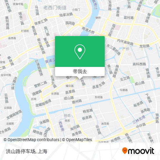 洪山路停车场地图
