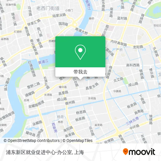 浦东新区就业促进中心-办公室地图