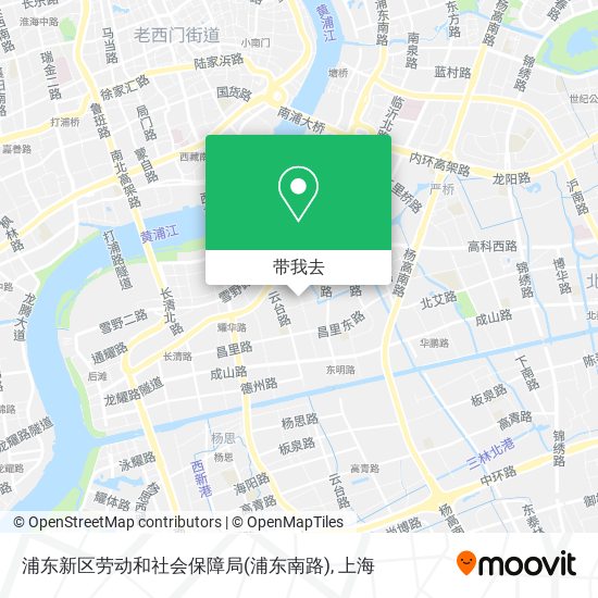 浦东新区劳动和社会保障局(浦东南路)地图