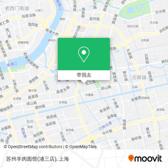 苏州羊肉面馆(浦三店)地图