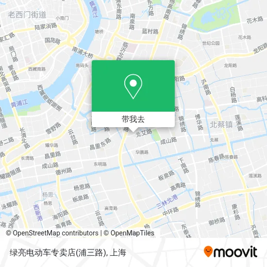 绿亮电动车专卖店(浦三路)地图