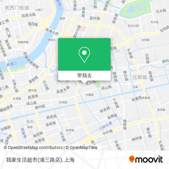 我家生活超市(浦三路店)地图