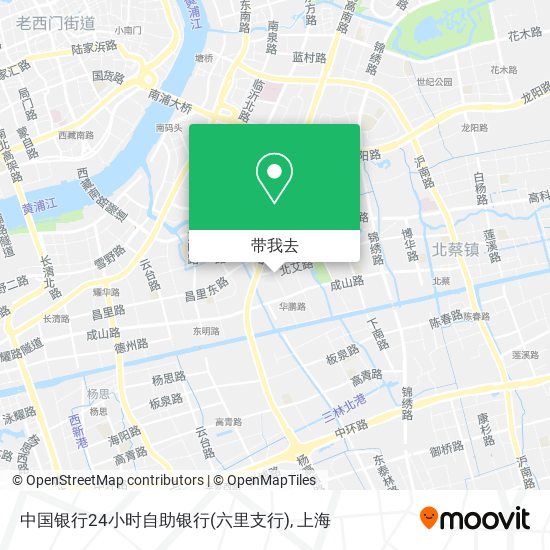中国银行24小时自助银行(六里支行)地图