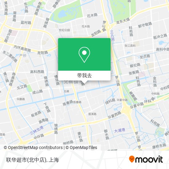 联华超市(北中店)地图