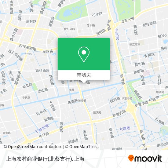 上海农村商业银行(北蔡支行)地图