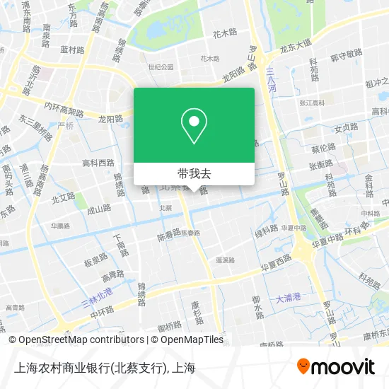 上海农村商业银行(北蔡支行)地图