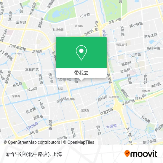 新华书店(北中路店)地图