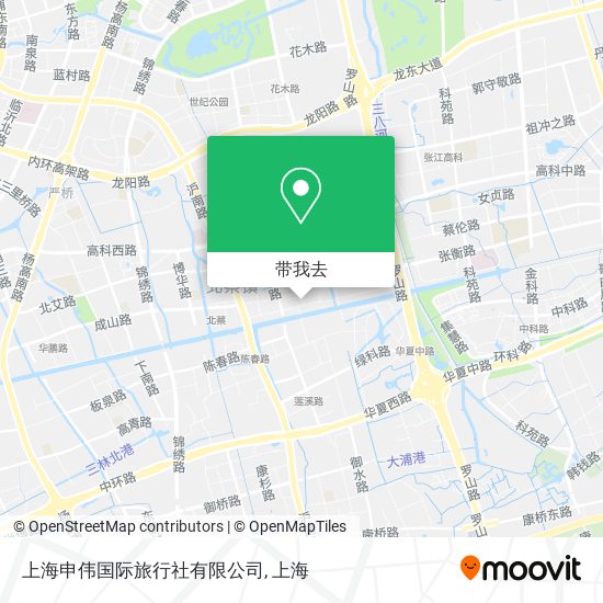 上海申伟国际旅行社有限公司地图