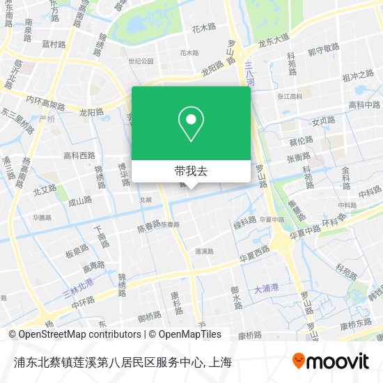 浦东北蔡镇莲溪第八居民区服务中心地图