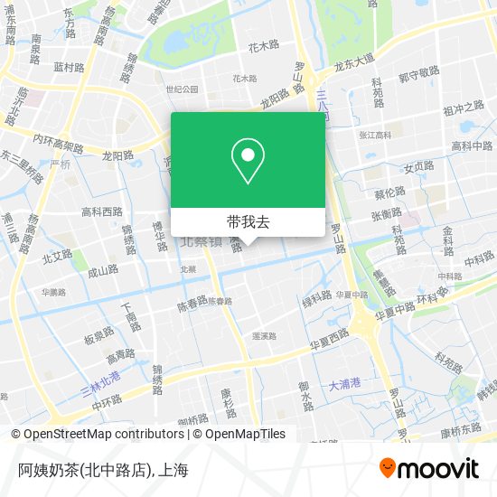 阿姨奶茶(北中路店)地图