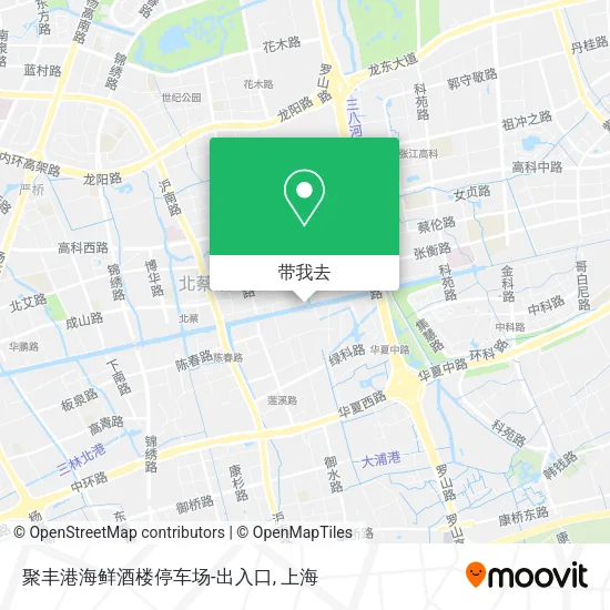 聚丰港海鲜酒楼停车场-出入口地图
