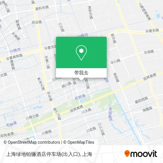 上海绿地铂骊酒店停车场(出入口)地图