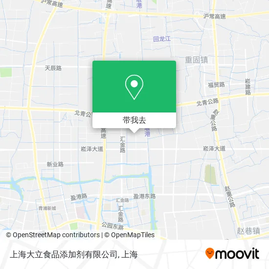上海大立食品添加剂有限公司地图