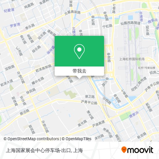 上海国家展会中心停车场-出口地图