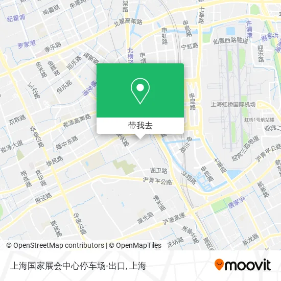 上海国家展会中心停车场-出口地图