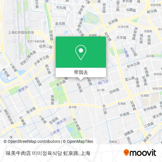 味美牛肉店 미미정육식당 虹泉路地图