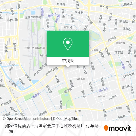 如家快捷酒店上海国家会展中心虹桥机场店-停车场地图
