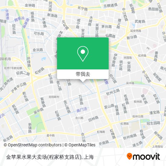 金苹果水果大卖场(程家桥支路店)地图