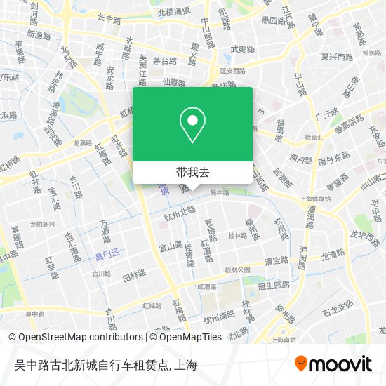 吴中路古北新城自行车租赁点地图
