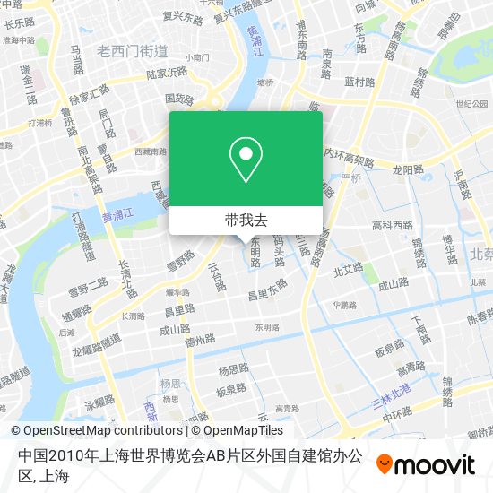 中国2010年上海世界博览会AB片区外国自建馆办公区地图