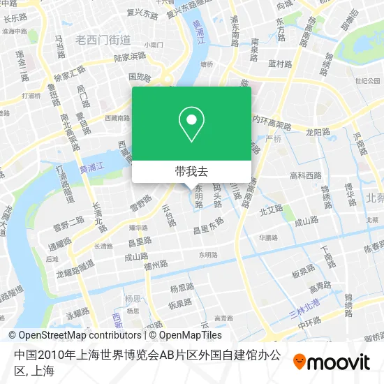 中国2010年上海世界博览会AB片区外国自建馆办公区地图