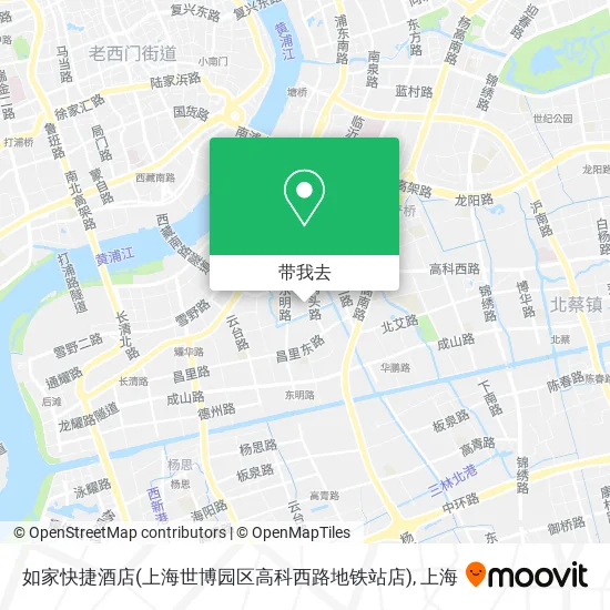 如家快捷酒店(上海世博园区高科西路地铁站店)地图