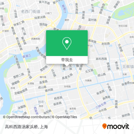 高科西路汤家浜桥地图