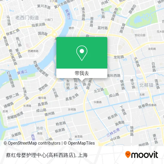 蔡红母婴护理中心(高科西路店)地图