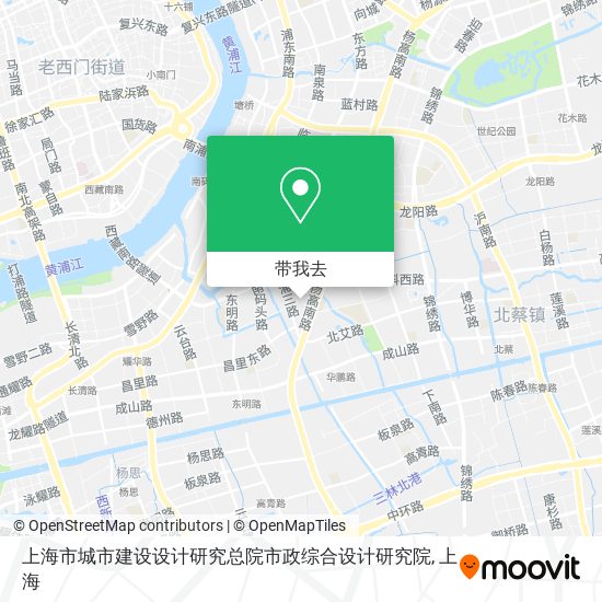 上海市城市建设设计研究总院市政综合设计研究院地图