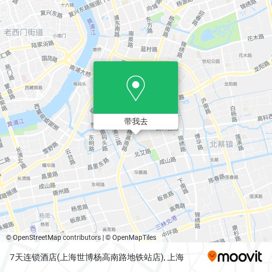 7天连锁酒店(上海世博杨高南路地铁站店)地图