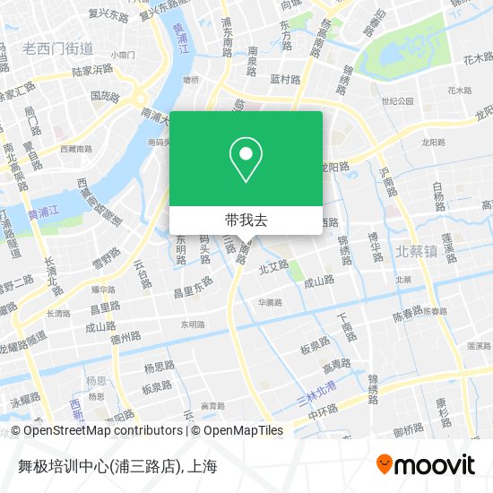 舞极培训中心(浦三路店)地图